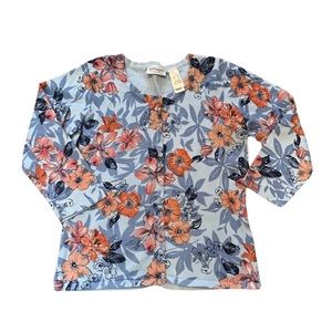 VILLAGER LIZ CLAIBORNE | Women’s Button Down Sweater Cardigan